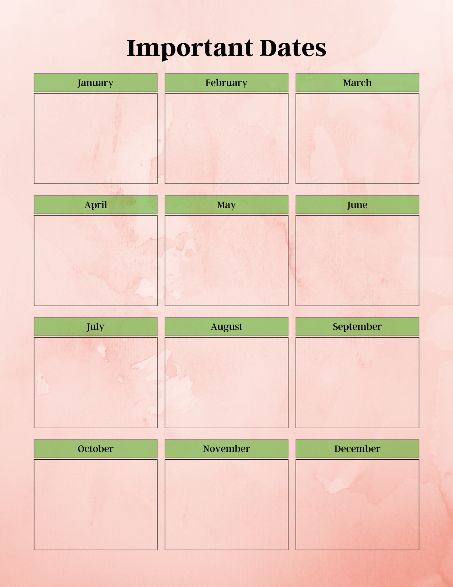 Digital Monthly Planner 2024-2025