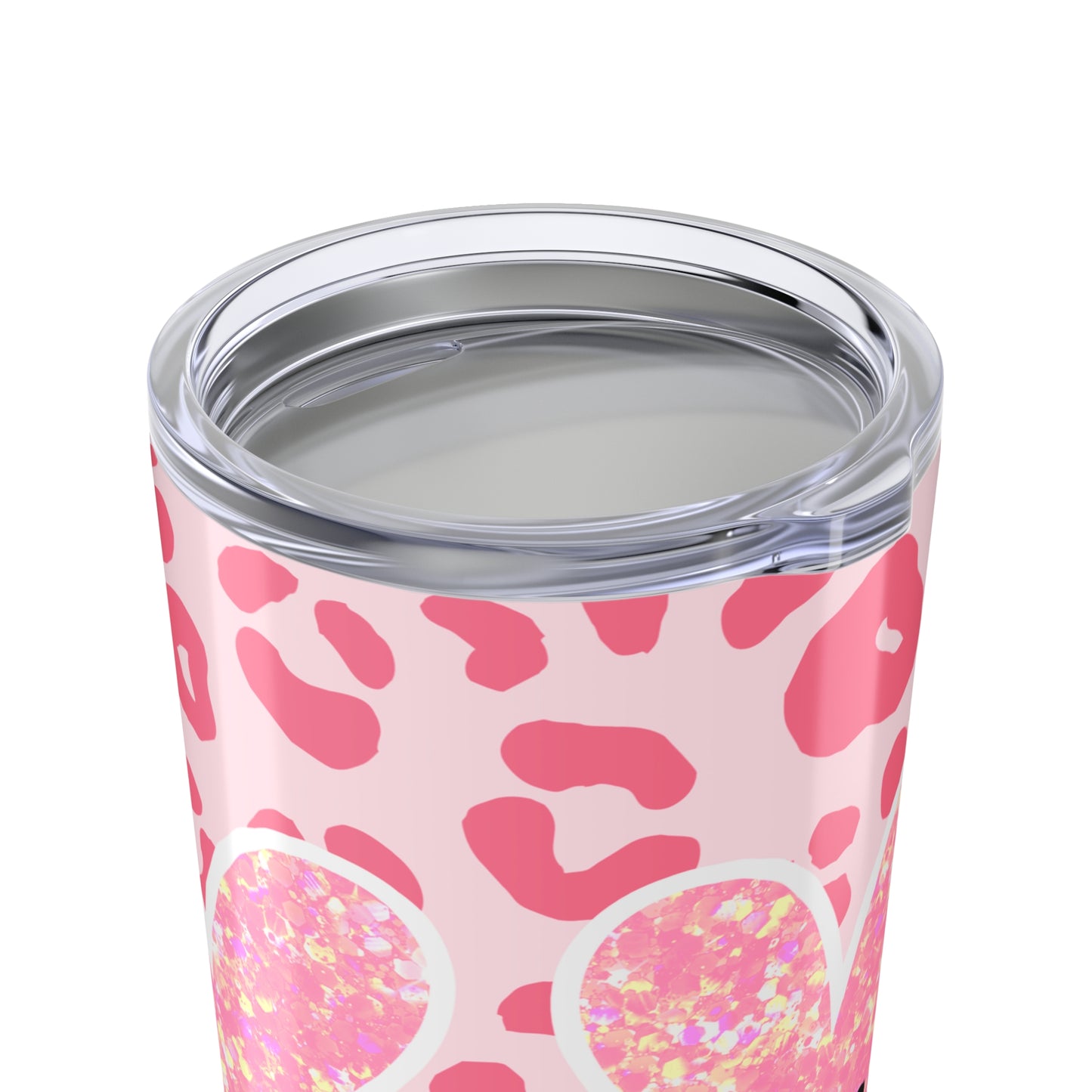 Cute Pink Glitter Bunny Tumbler - 20oz Insulated Drink Cup for Easter & Spring Celebrations