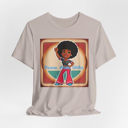 Retro Black Woman T-Shirt Power Pride Unity