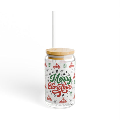 Sipper Glass Merry Christmas 16oz