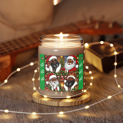 Funny Black Santa Christmas Scented Soy Candle