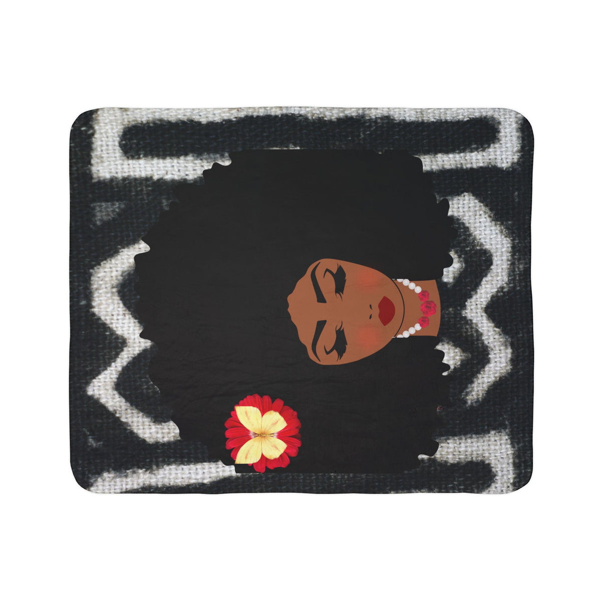 Black Empowerment Afrocentric Sherpa Fleece Blanket