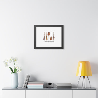 Framed Poster — "A Girl's Gotta Have Options" Floral Brooms Wall Art