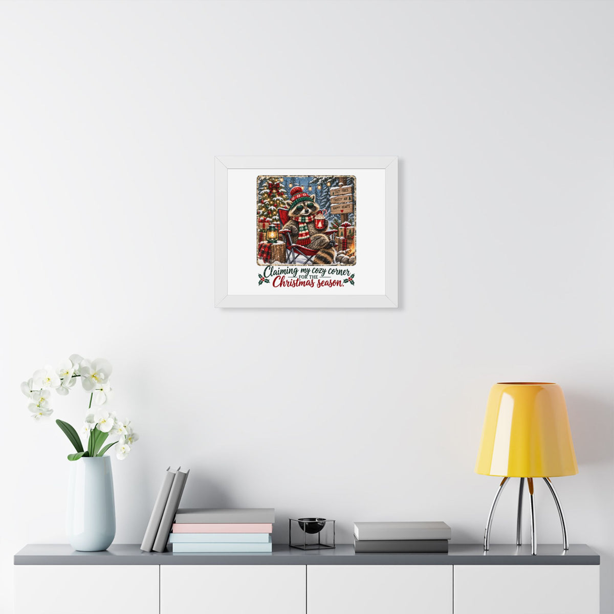 Framed Poster — "Claiming My Cozy Corner for the Christmas Season" Holiday Wall Art