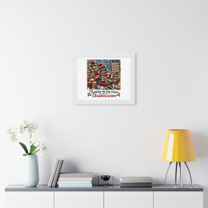 Framed Poster — "Claiming My Cozy Corner for the Christmas Season" Holiday Wall Art
