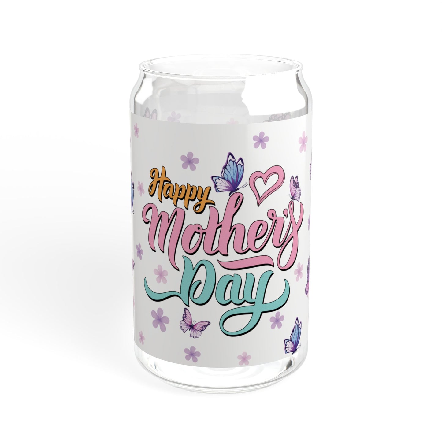 Sipper Glass Mother's Day Butterflies