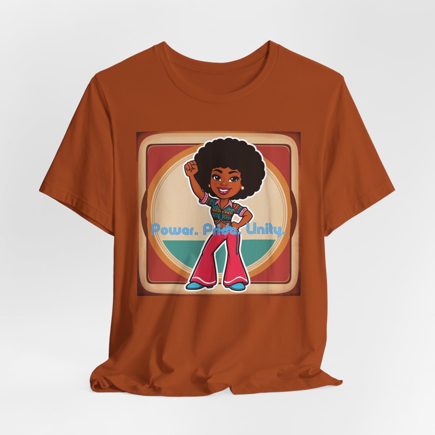 Retro Black Woman T-Shirt Power Pride Unity