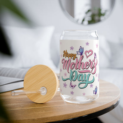 Sipper Glass Mother's Day Butterflies