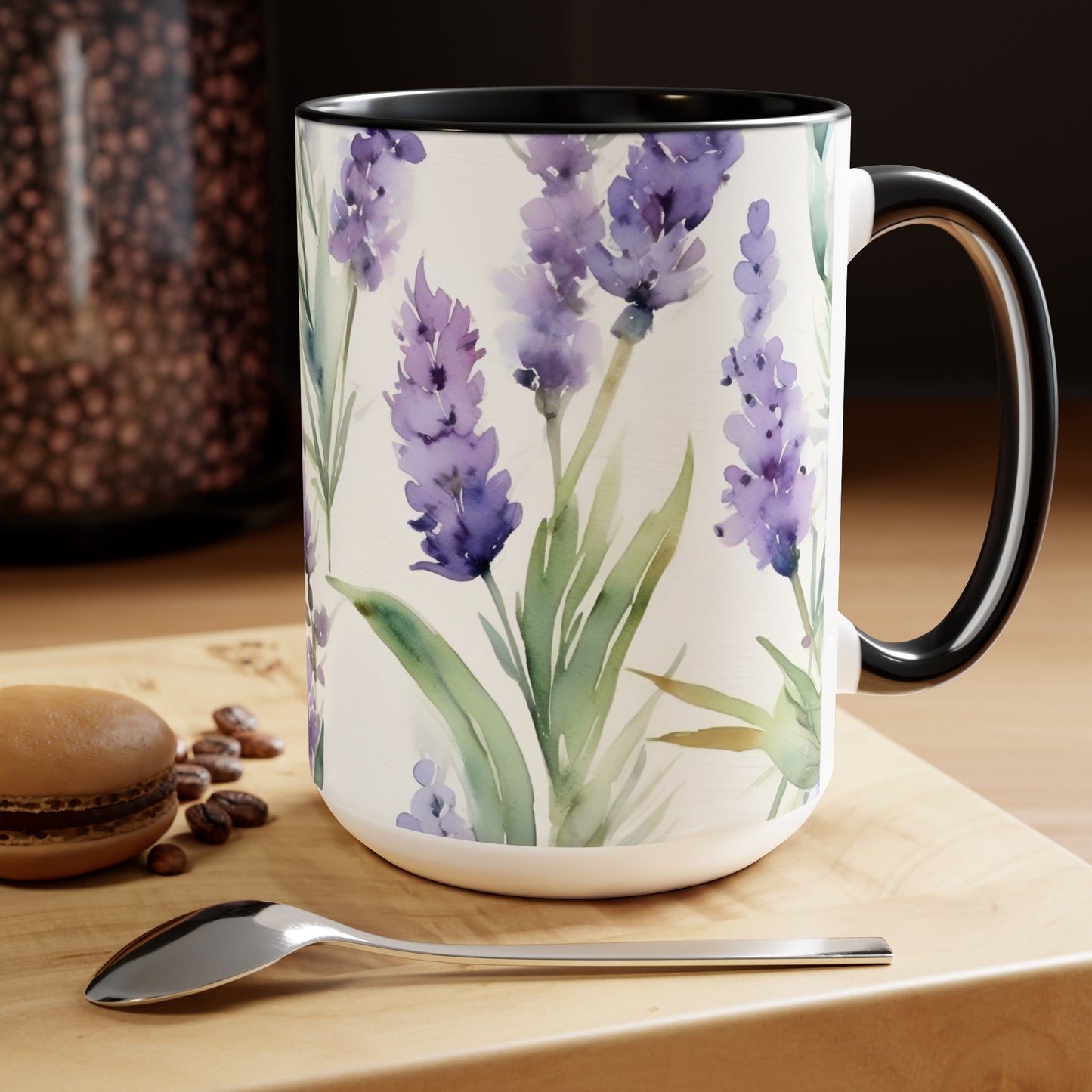 Watercolor Lavender Flower Mug