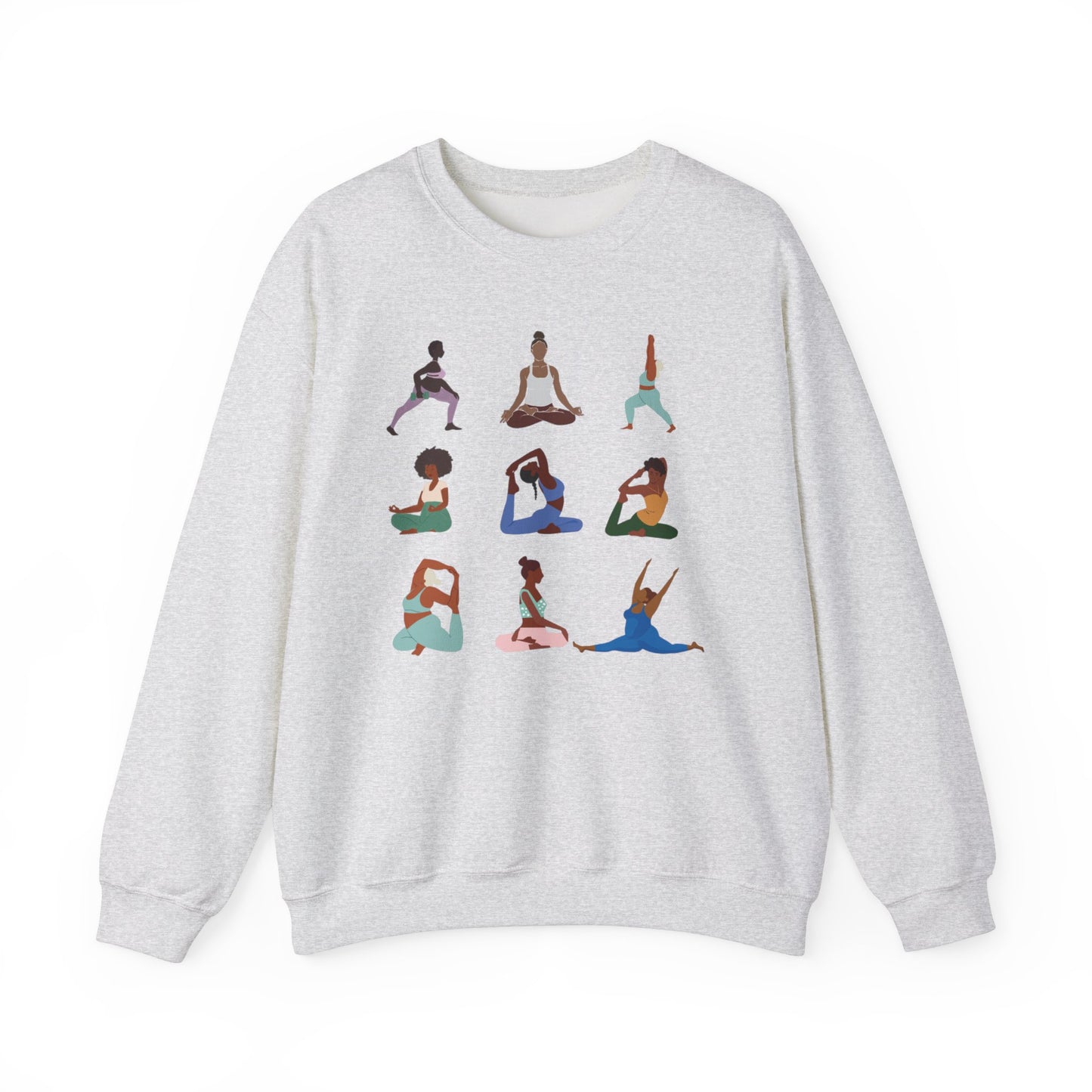 Black Woman Yoga Poses Sweatshirt