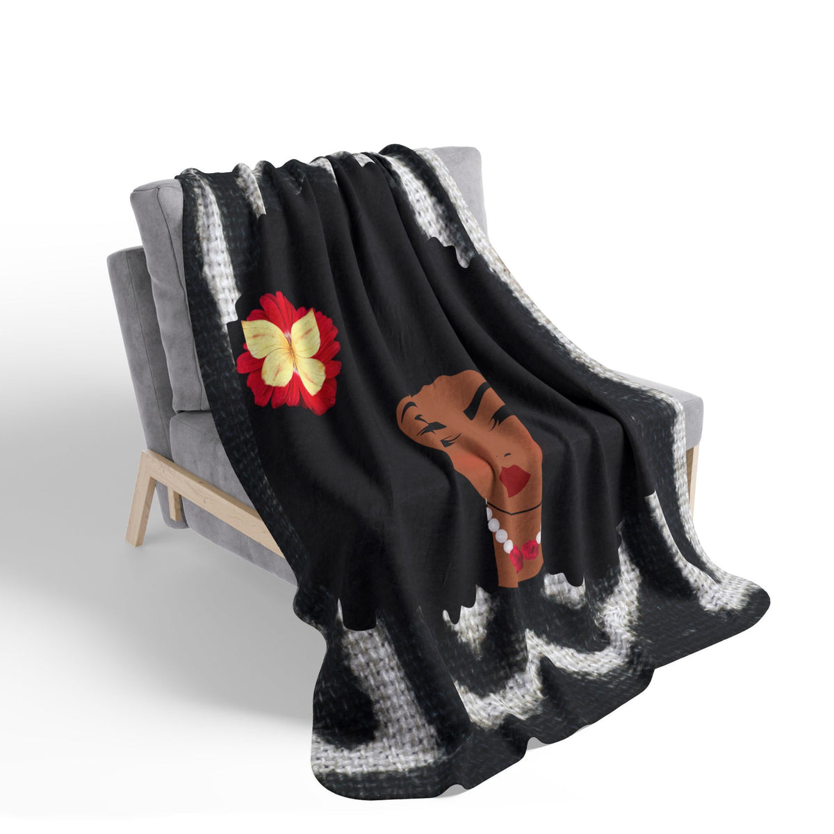 Black Empowerment Afrocentric Sherpa Fleece Blanket
