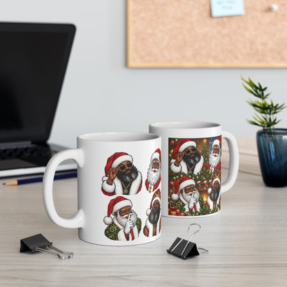 Christmas Santa Mug – Festive Multicultural Santa Claus Coffee Cup