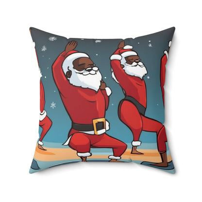 Black Santa Yoga Pillow