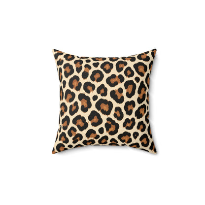 Leopard Print Decorative Pillow — Bold Animal Print Accent Cushion