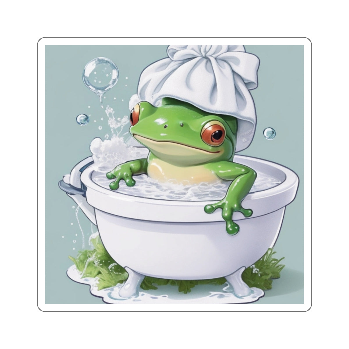 Sticker Frog Bath