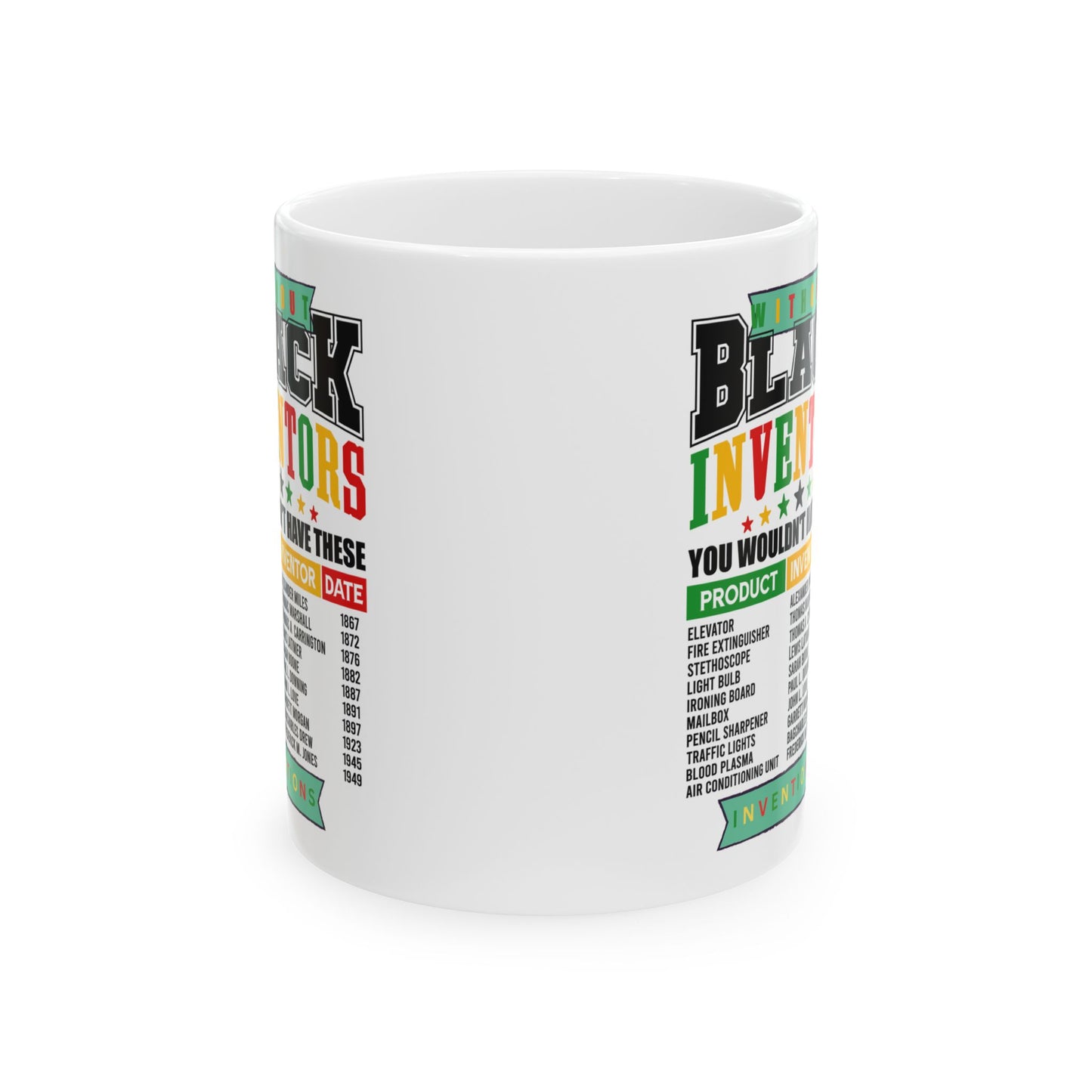 Black History Inventor Ceramic Mug (11oz, 15oz)