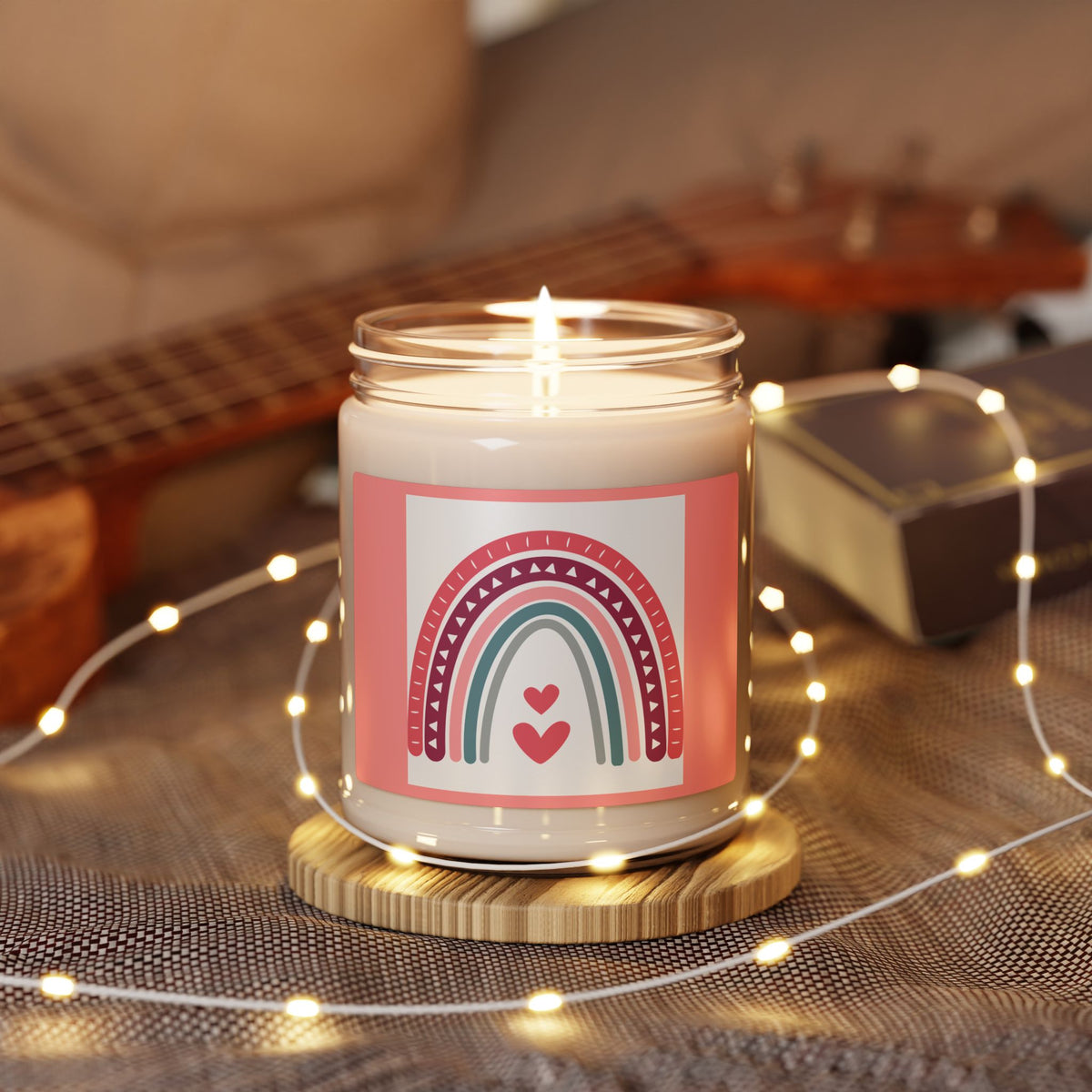 Valentine Rainbow Soy Candle