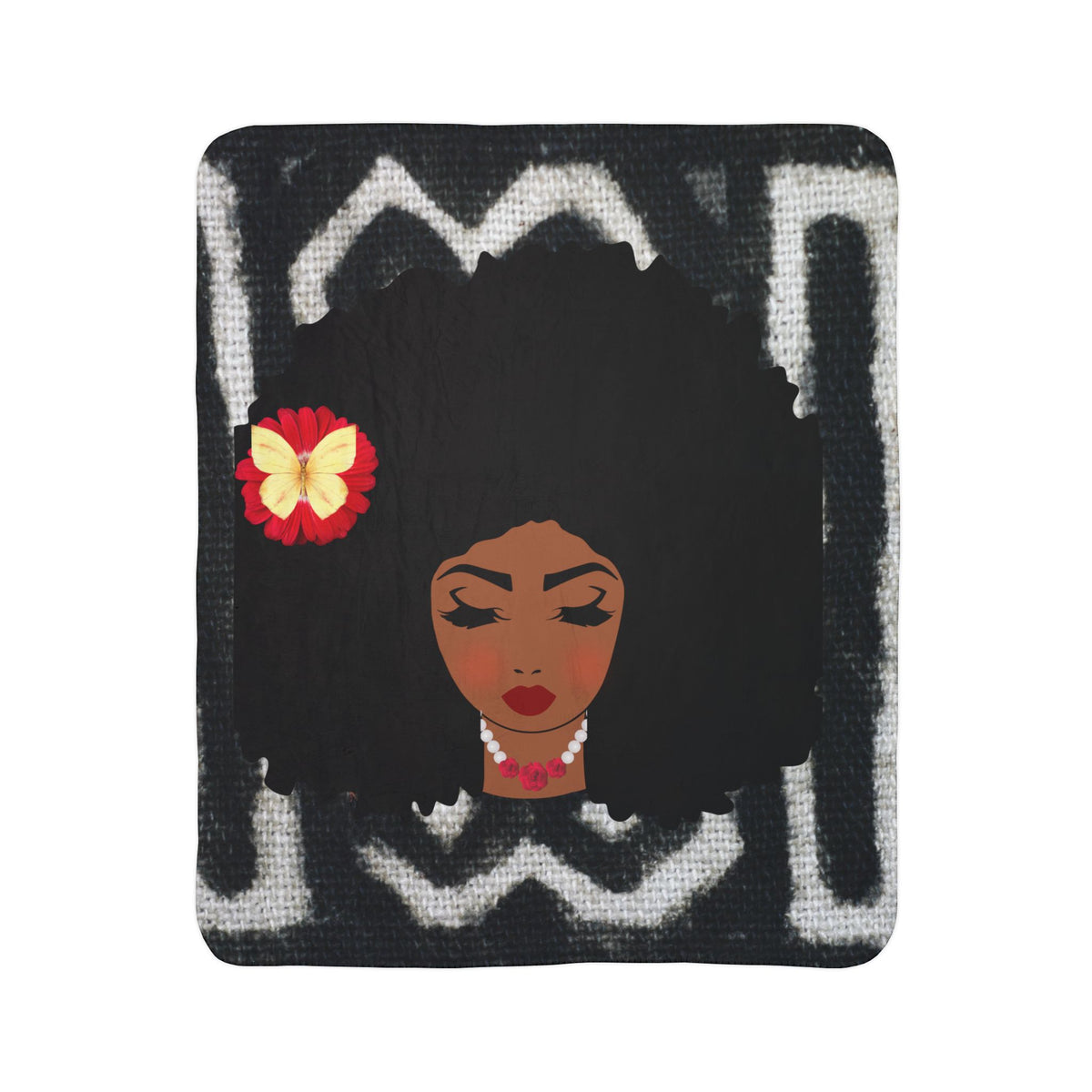 Black Empowerment Afrocentric Sherpa Fleece Blanket