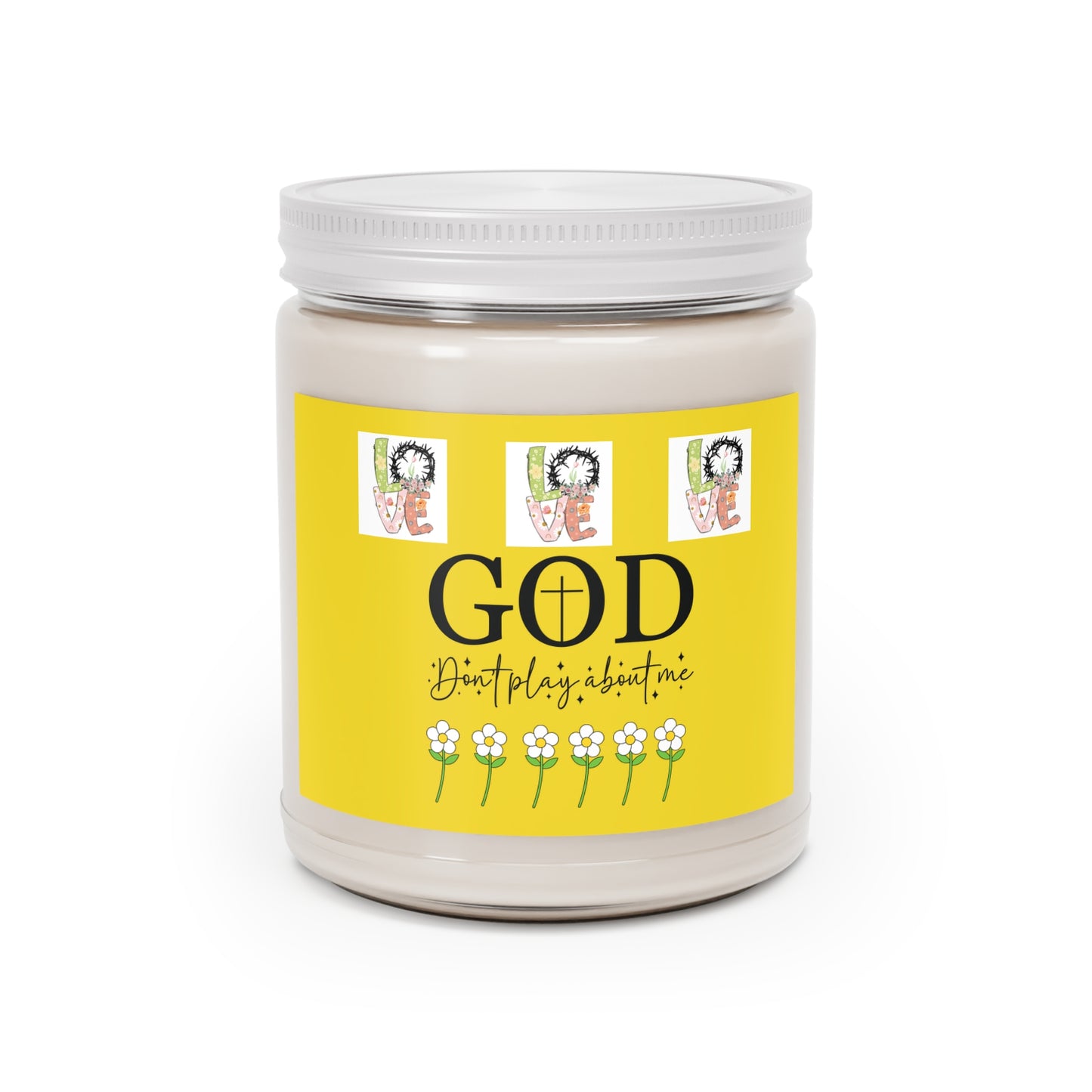 Scented Soy Candles with White Lid, 9oz