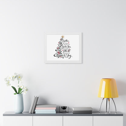Christmas Tree Wall Art Poster - "Together We Glow Beneath Winter Skies, Cherishing Little Moments Of Joy"