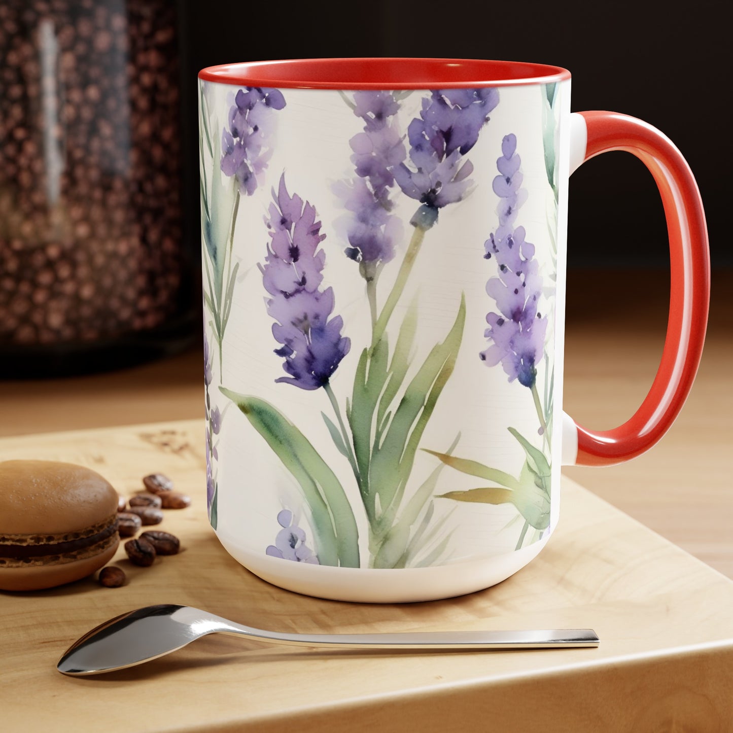 Watercolor Lavender Flower Mug