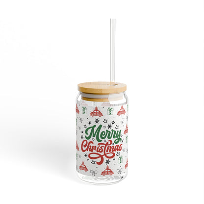 Sipper Glass Merry Christmas 16oz