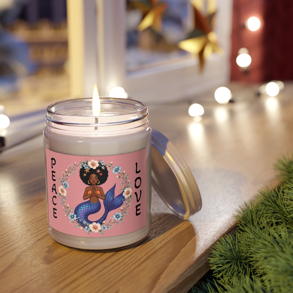 Peace Love Mermaid Meditation Soy Candle