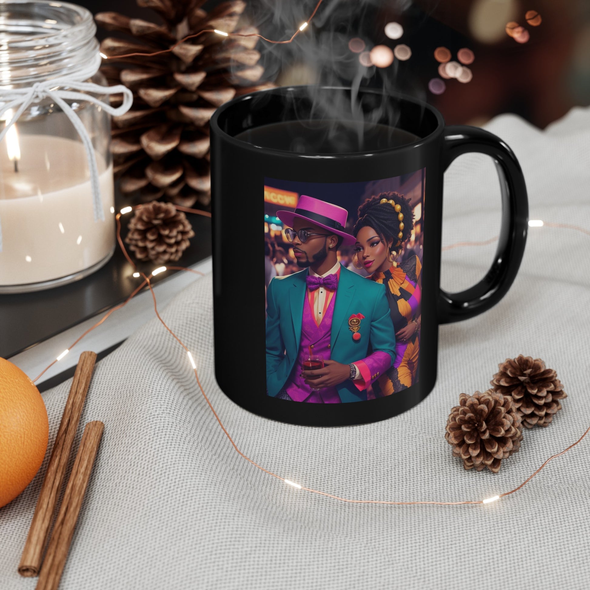 Black Woman Black Man Mug