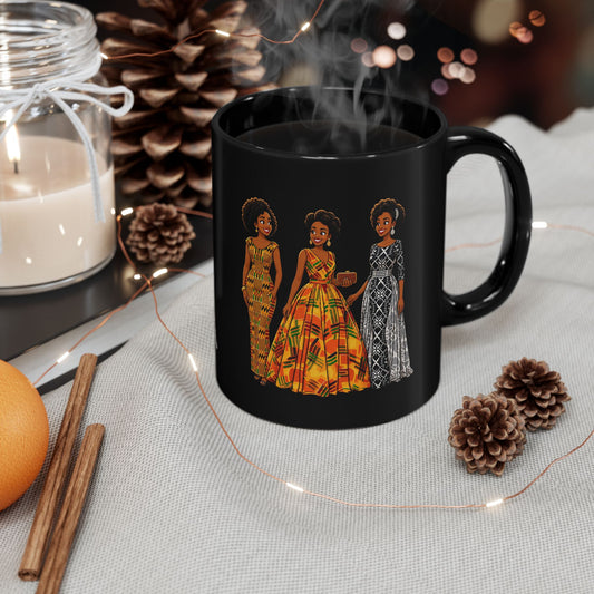 Black Women in African-Inspired Dresses Coffee Mug