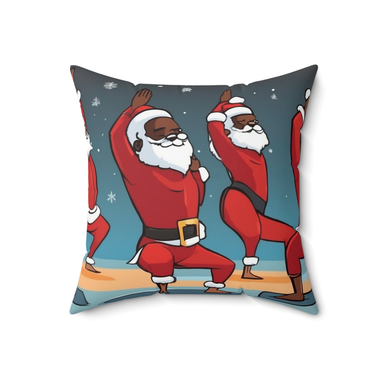 Black Santa Yoga Pillow