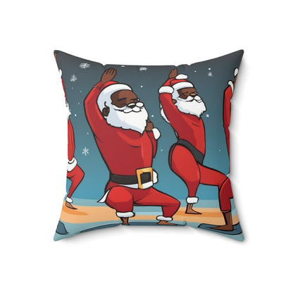 Black Santa Yoga Pillow