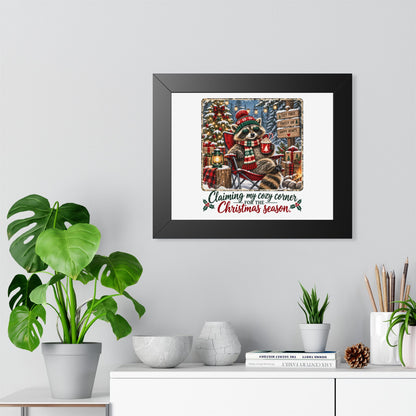 Framed Poster — "Claiming My Cozy Corner for the Christmas Season" Holiday Wall Art