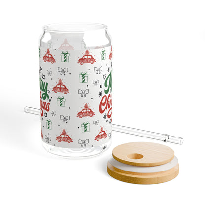 Sipper Glass Merry Christmas 16oz