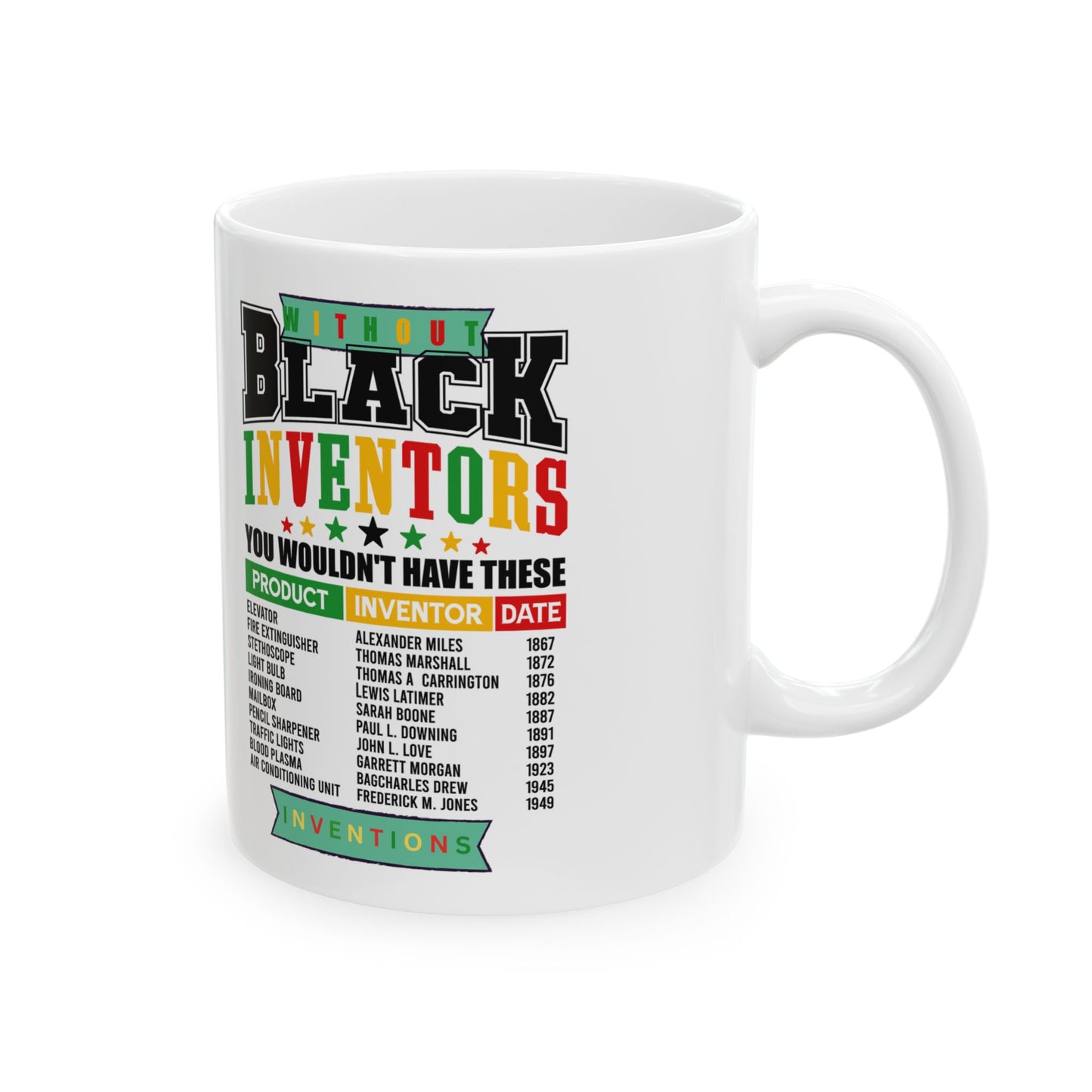 Black History Inventor Ceramic Mug (11oz, 15oz)