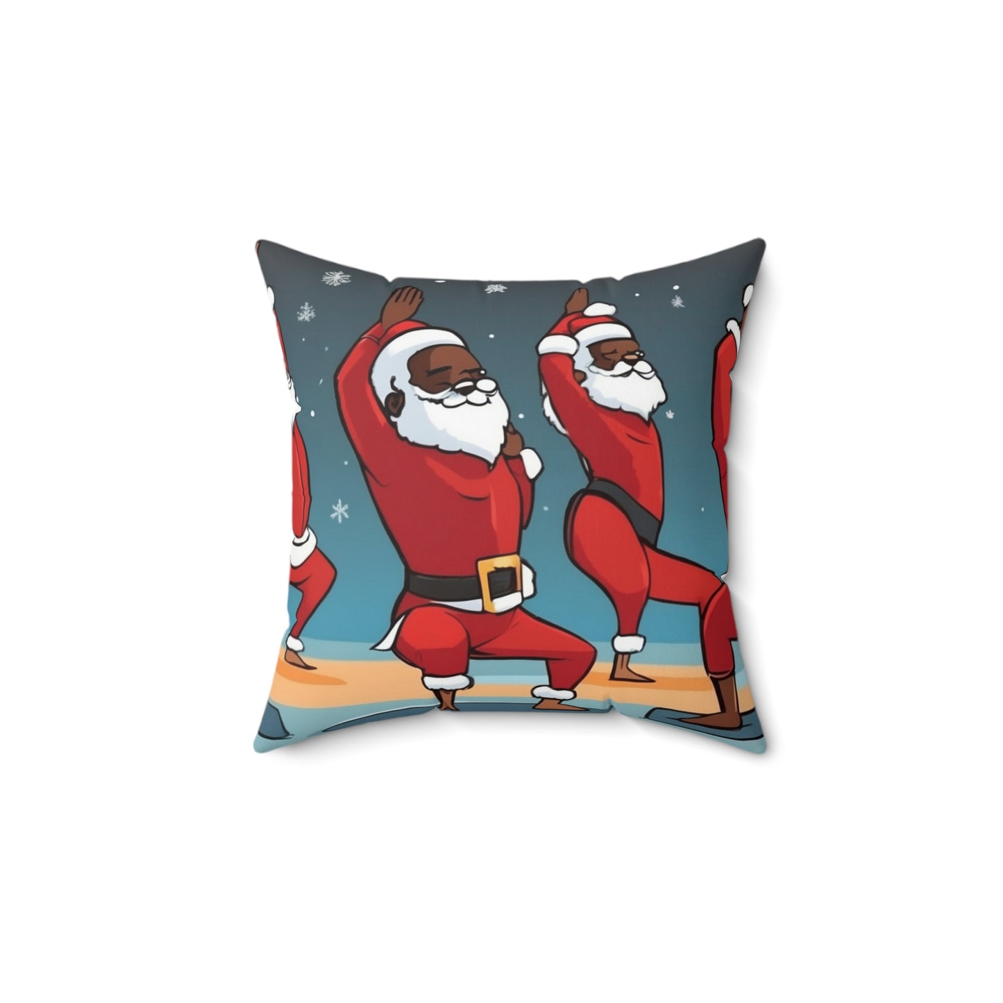 Black Santa Yoga Pillow