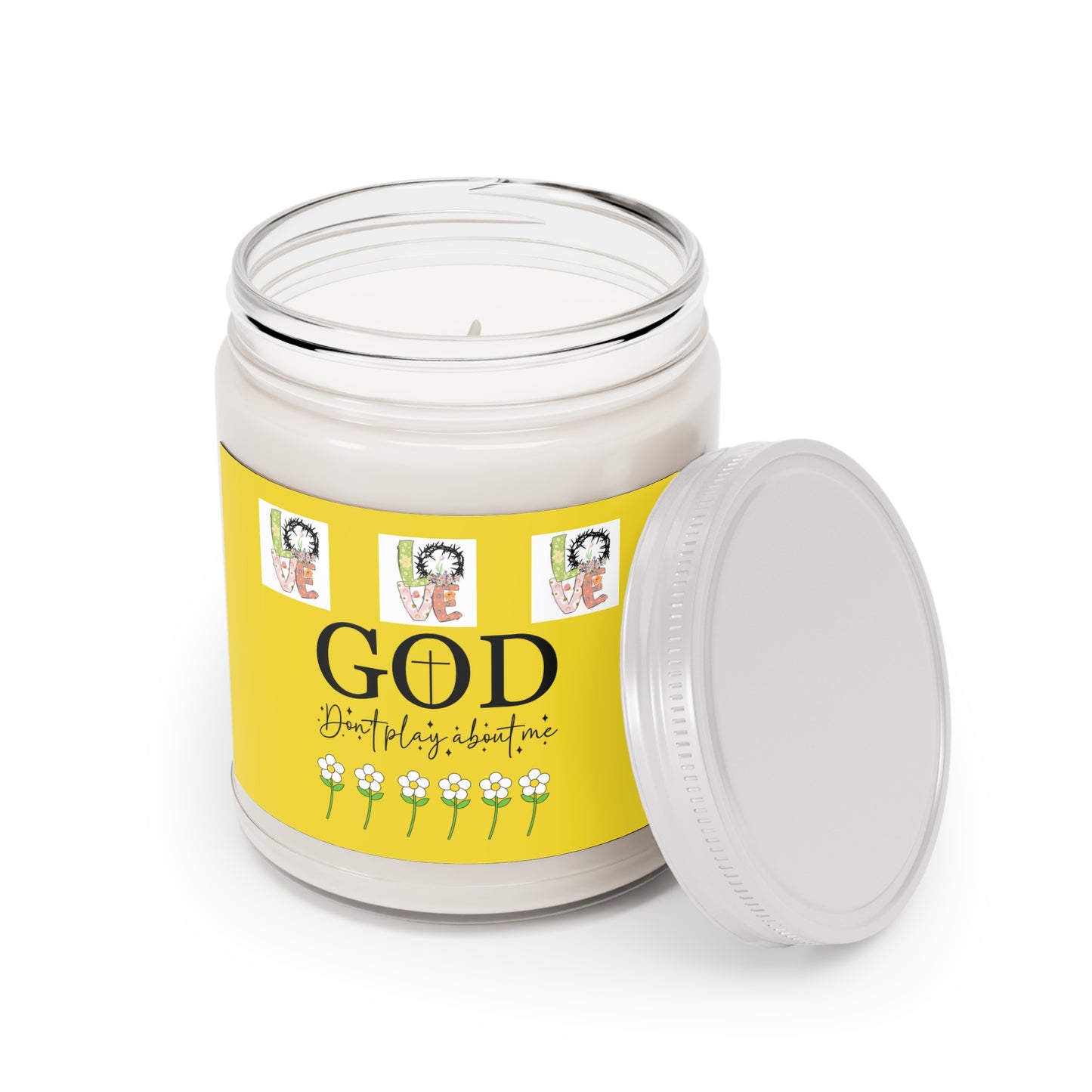 Scented Soy Candles with White Lid, 9oz