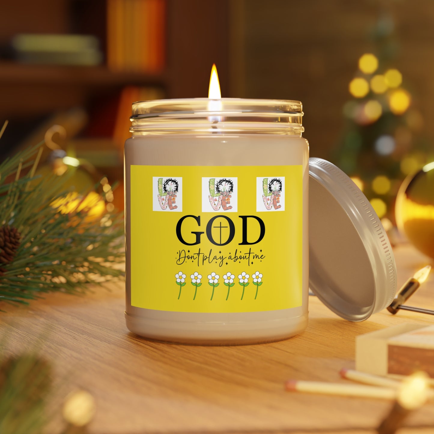Scented Soy Candles with White Lid, 9oz