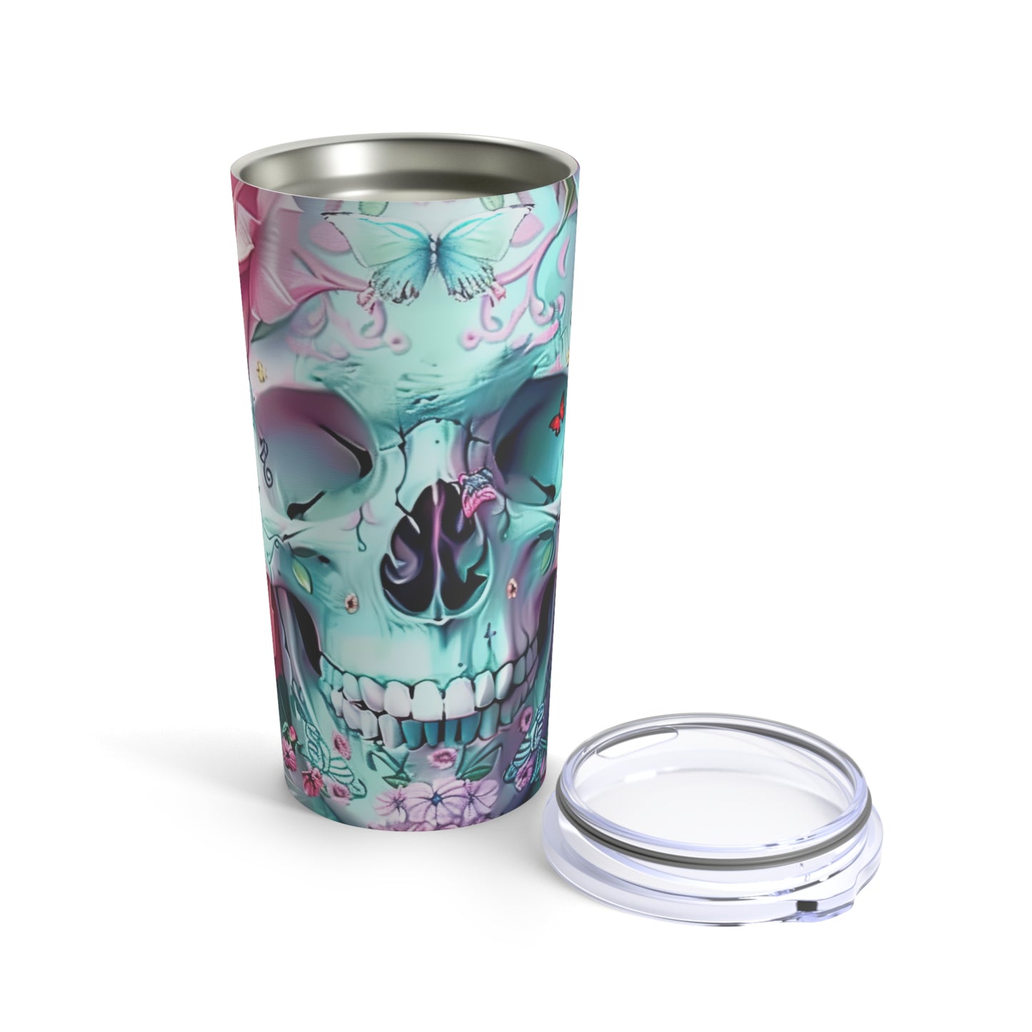 Floral Sugar Skull Tumbler