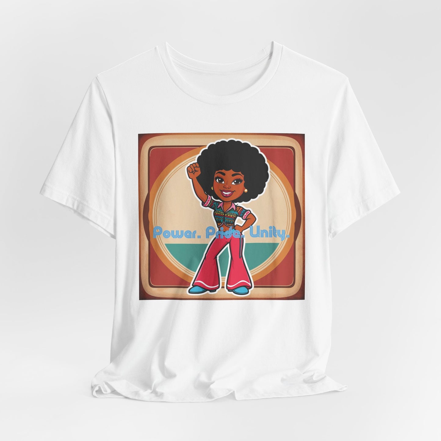 Retro Black Woman T-Shirt Power Pride Unity