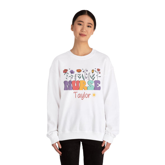 Floral Nurse Sweatshirt