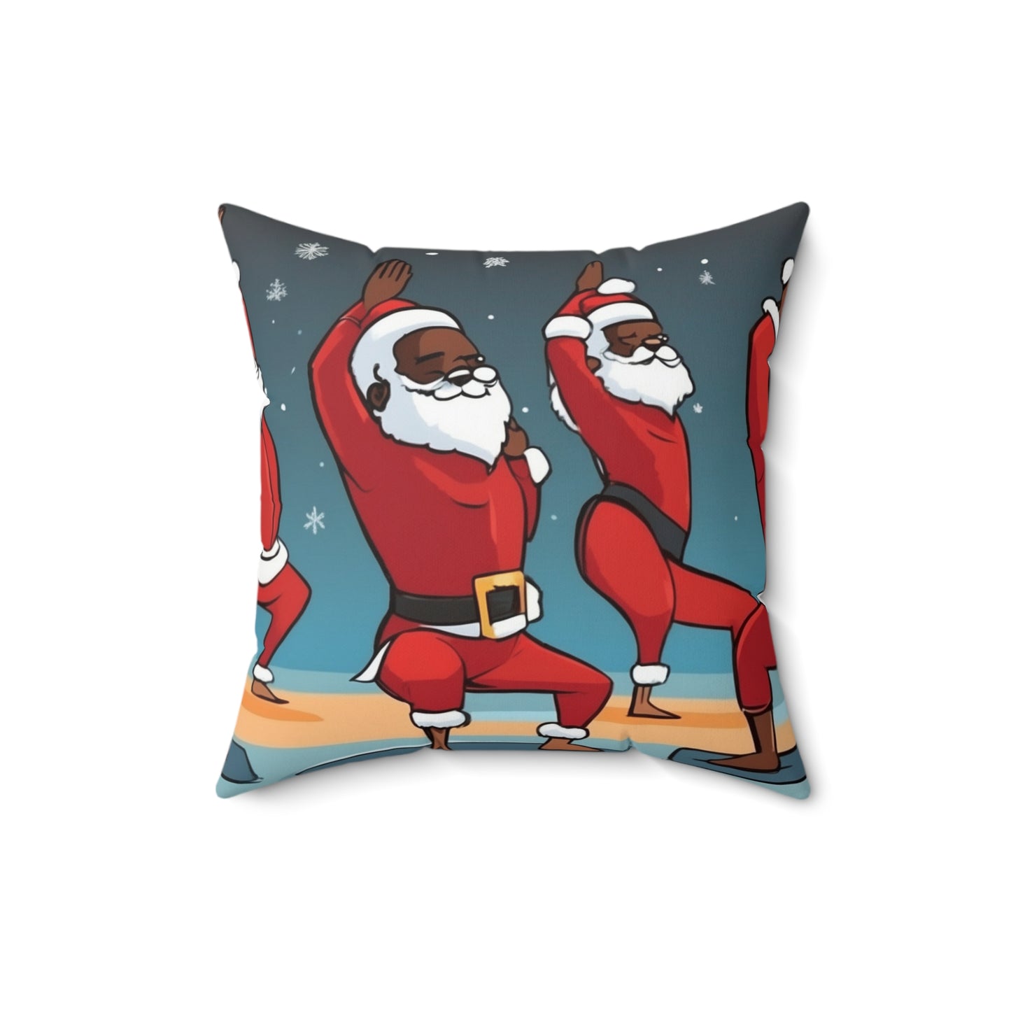 Black Santa Yoga Pillow