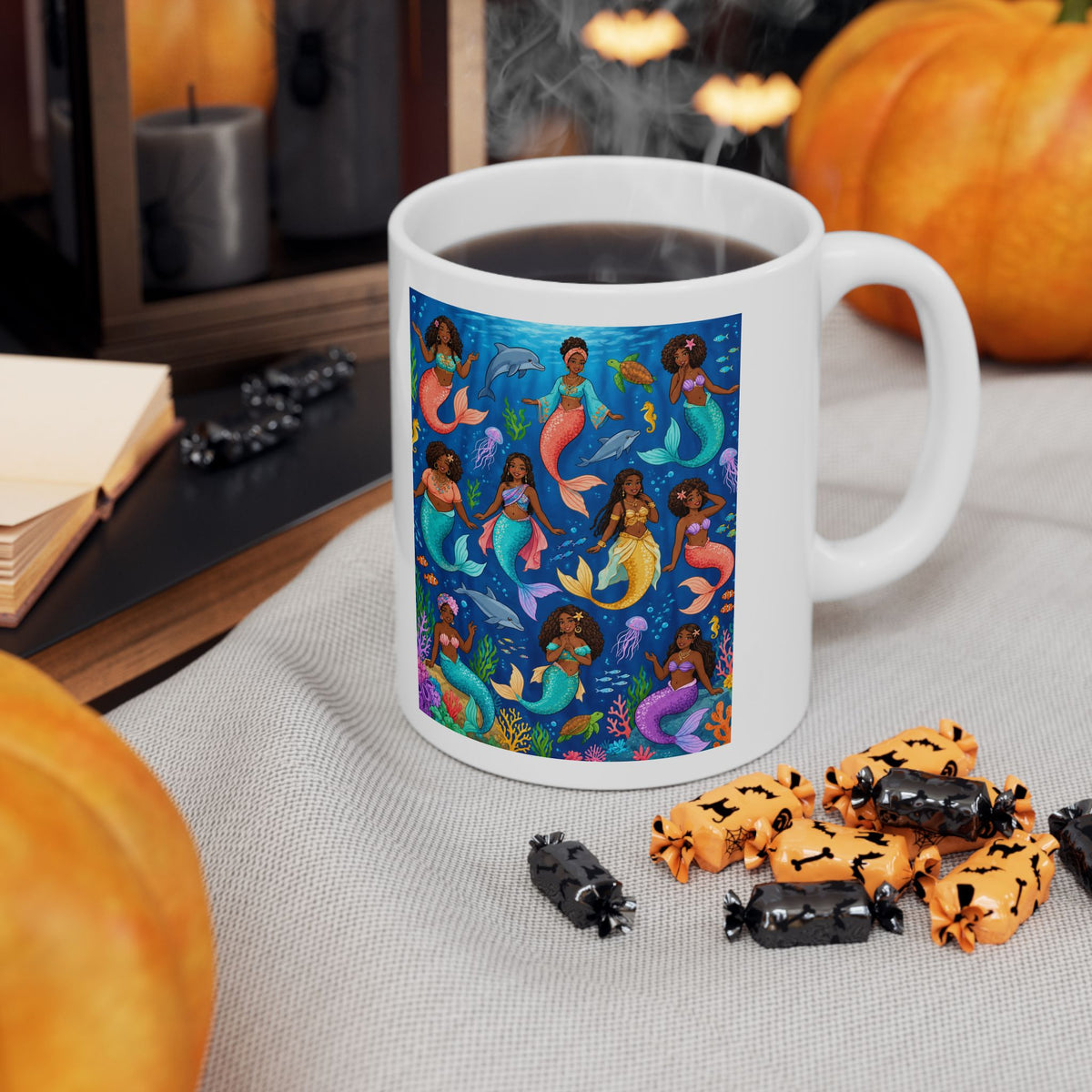 Colorful Mermaid Ocean Ceramic Mug