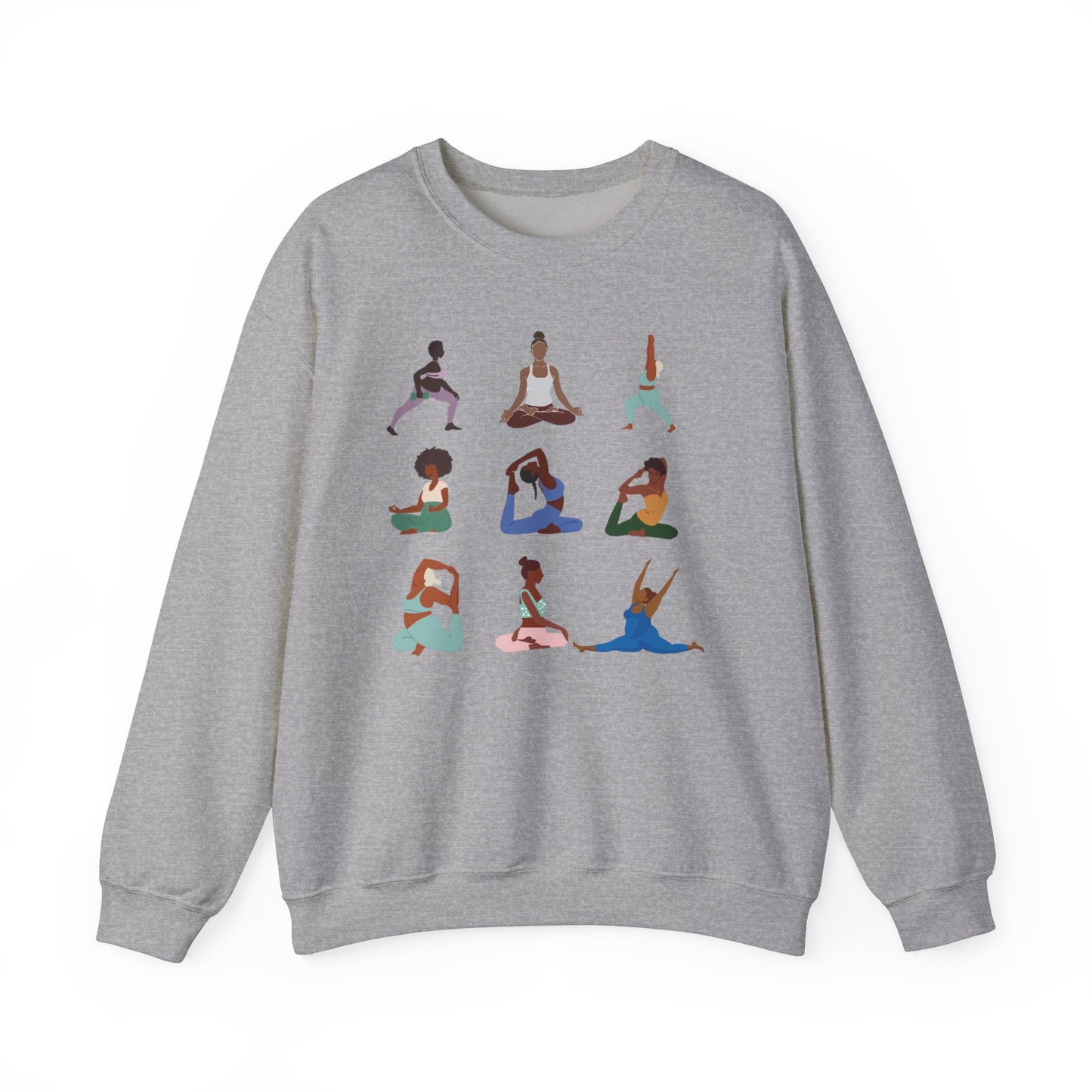 Black Woman Yoga Poses Sweatshirt