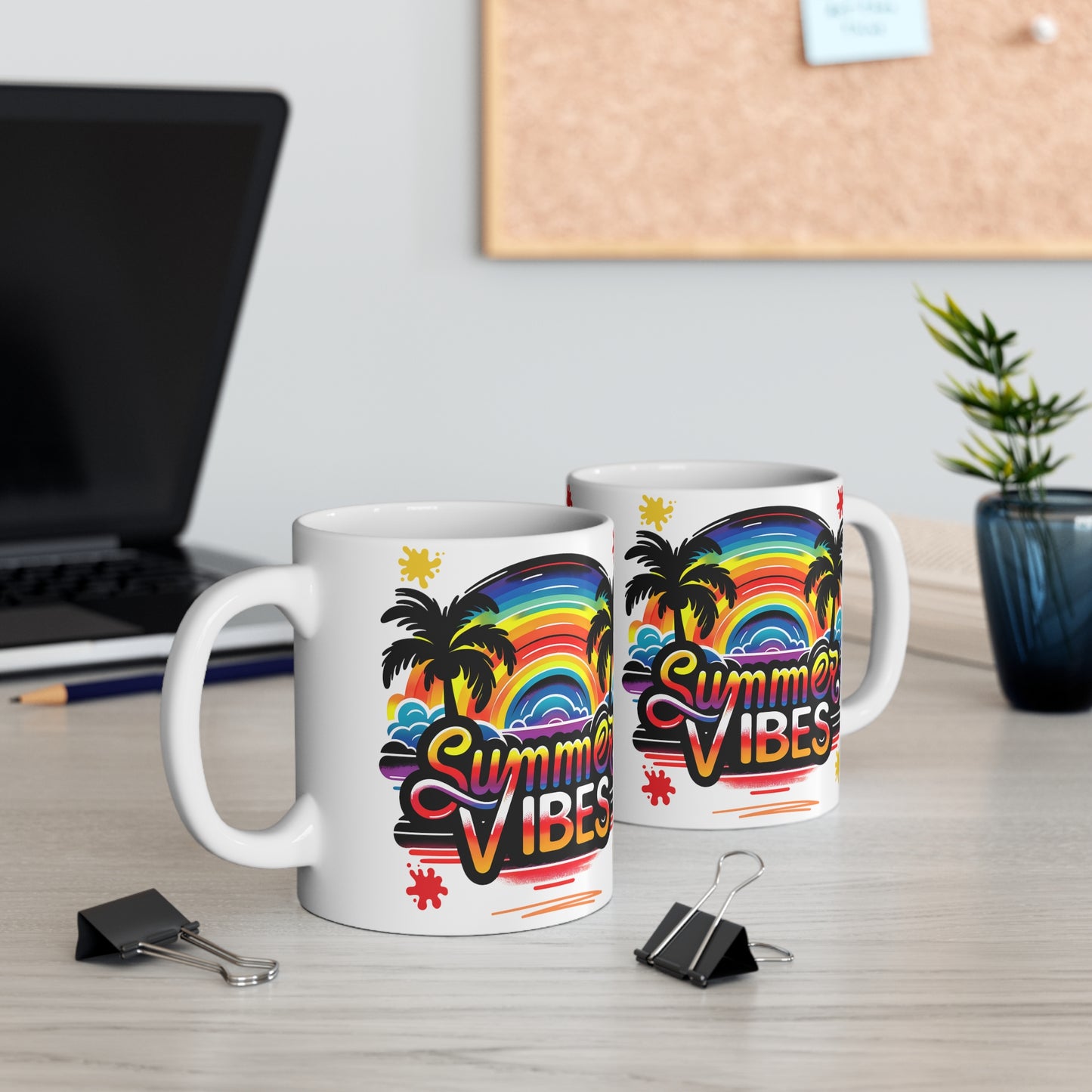 Summer Vibes Tropical Design Mug