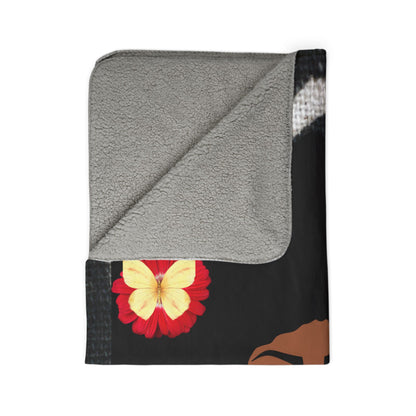 Black Empowerment Afrocentric Sherpa Fleece Blanket