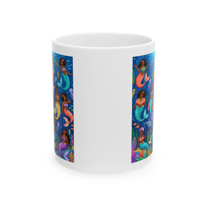 Colorful Mermaid Ocean Ceramic Mug