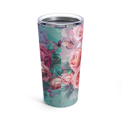 Floral Sugar Skull Tumbler