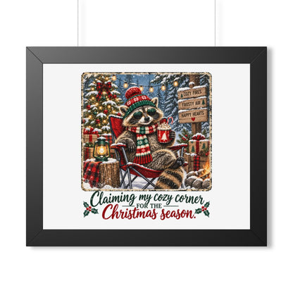 Framed Poster — "Claiming My Cozy Corner for the Christmas Season" Holiday Wall Art