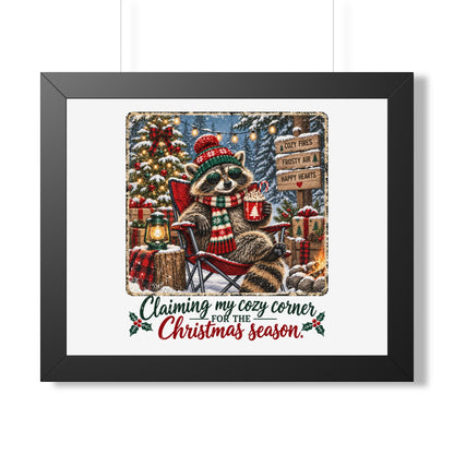 Framed Poster — "Claiming My Cozy Corner for the Christmas Season" Holiday Wall Art