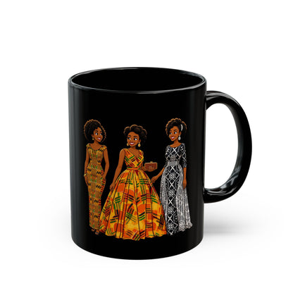 Black Women in African-Inspired Dresses Coffee Mug